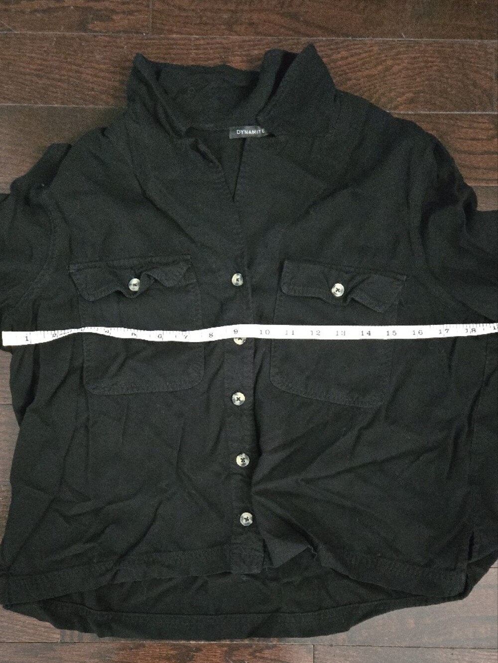 Dynamite Button-Front Blouse - Picture 6 of 7